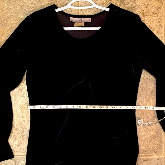 Vintage black velvet maxi dress - Picture 4 of 4